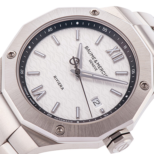 ボーム＆メルシェ リビエラ デイト M0A10829 ホワイト 新品 サブカット 1枚目