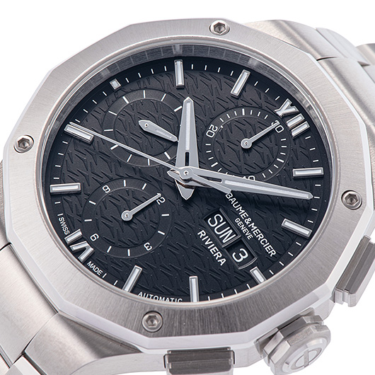 ボーム＆メルシェ リビエラ クロノグラフ M0A10825 ブラック 新品 サブカット 1枚目