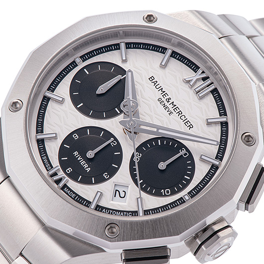 ボーム＆メルシェ リビエラ クロノグラフ M0A10827 ホワイト 新品 サブカット 1枚目