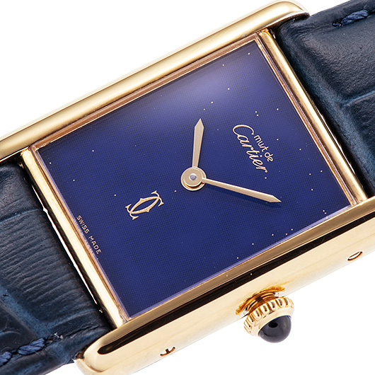 カルティエ マストタンク ヴェルメイユ LM 81975413 ブルー 中古 サブカット 1枚目