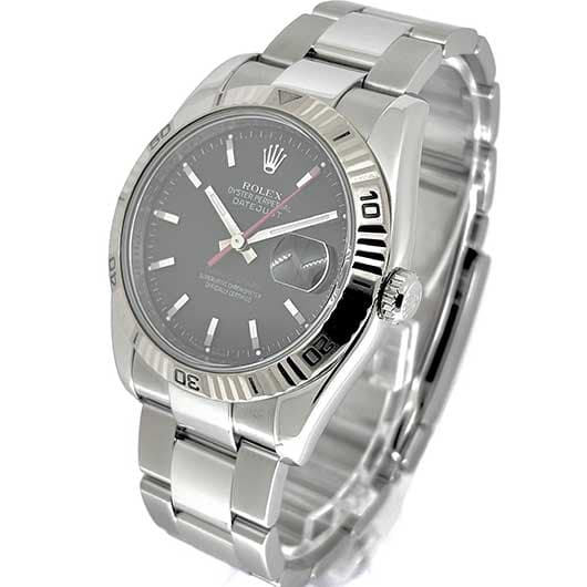 ロレックス デイトジャスト ターノグラフ 116264 ブラック 中古 サブカット 1枚目