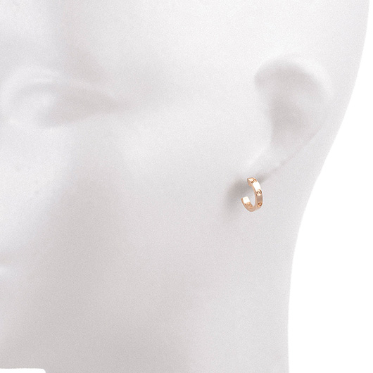 カルティエ ラブ フープ ピアス SM ピンクゴールド 中古 サブカット 1枚目