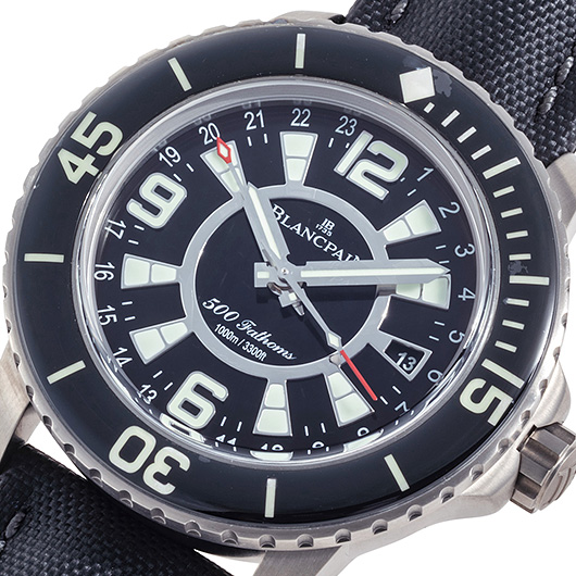 ブランパン フィフティ ファゾムス 500 GMT 50021-12B30-52B ブラック 中古 サブカット 1枚目