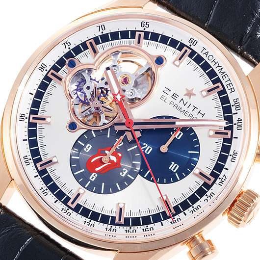 ゼニス クロノマスター1969 ザ・ローリング・ストーンズ 18.2041.4061/77.C494 シルバー/ブルー/グレー 中古 サブカット 1枚目