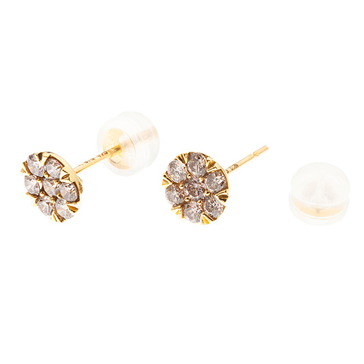 ノーブランド ダイヤモンド ピアス 13100410 イエローゴールド/シルバー 新品 サブカット 3枚目