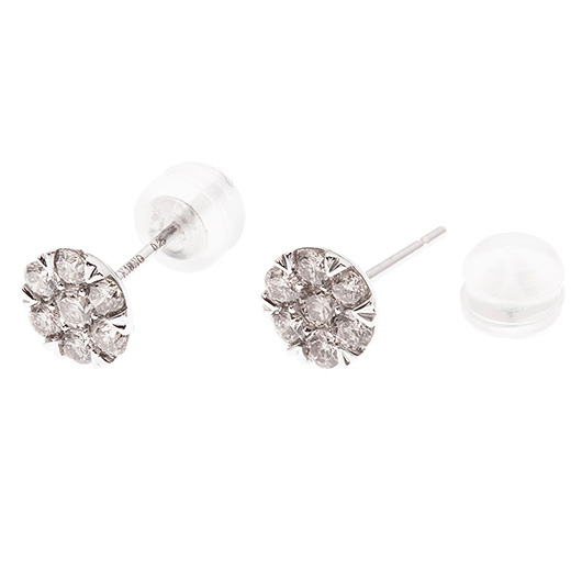 ノーブランド ダイヤモンド ピアス 13100411 ホワイトゴールド/シルバー 新品 サブカット 3枚目