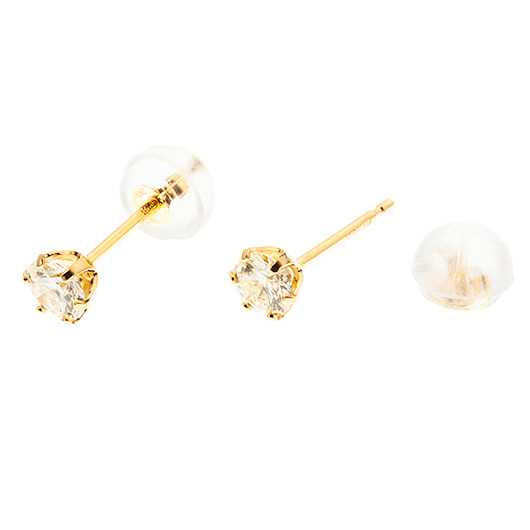 ノーブランド ダイヤモンド ピアス 13100296 イエローゴールド/シルバー 新品 サブカット 3枚目