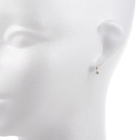 ノーブランド ダイヤモンド ピアス 4090450 プラチナ/シルバー 新品 サブカット 1枚目