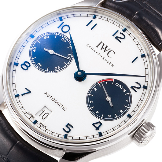 IWC ポルトギーゼ 7デイズパワーリザーブ IW500715 ホワイト/ブルー 中古 サブカット 1枚目