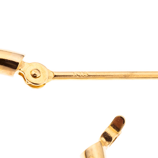 ノーブランド 18K ゴールド フープ ピアス 31100685 イエローゴールド 新品 サブカット 3枚目