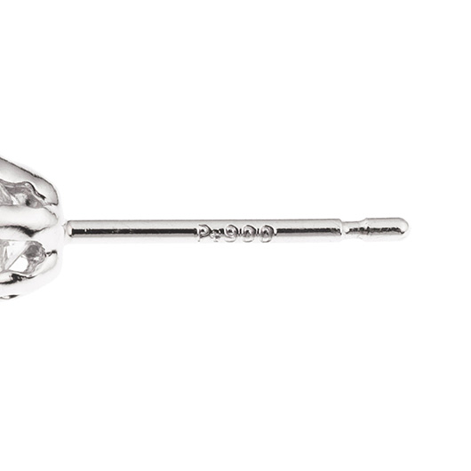 ノーブランド ダイヤモンド スタッド ピアス 11027798 プラチナ/シルバー 新品 サブカット 3枚目
