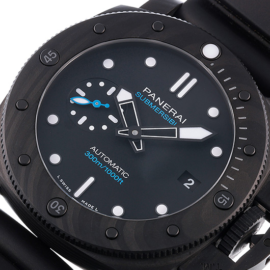 パネライ サブマーシブル カーボテック PAM01231 ブラック 中古 サブカット 1枚目