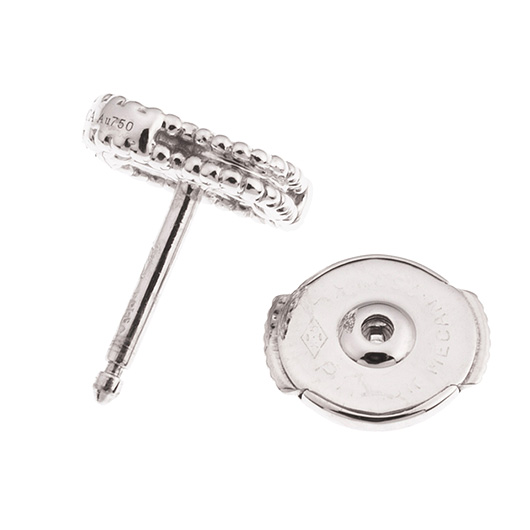 ヴァンクリーフ＆アーペル スウィート アルハンブラ ピアス ホワイトゴールド/シルバー 中古 サブカット 4枚目