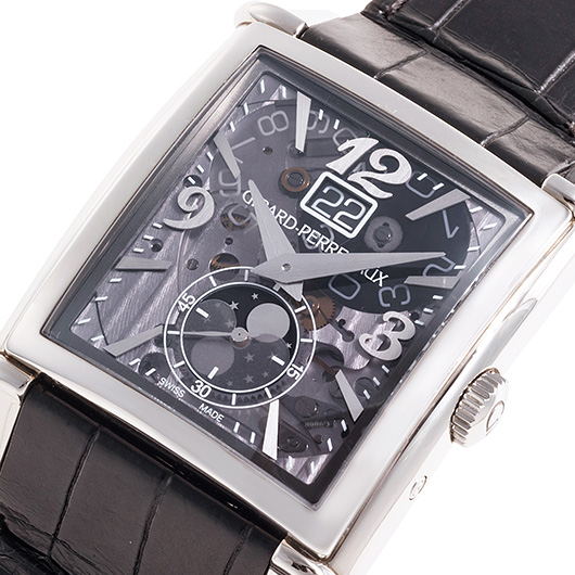 ジラールペルゴ ヴィンテージ1945 XXL ラージデイト ムーンフェイズ 25882-11-223-BB6B グレー 中古 サブカット 1枚目