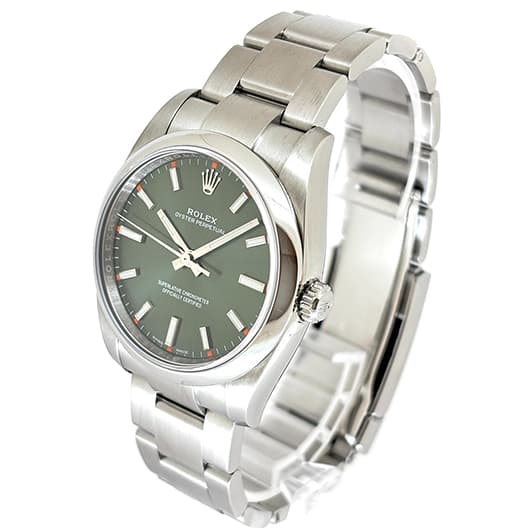 ロレックス オイスター パーペチュアル 114200 オリーブグリーン 中古 サブカット 1枚目