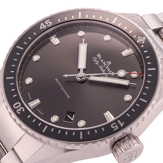 ブランパン フィフティ ファゾムス バチスカーフ 5000-1110-71S グレー 中古 サブカット 1枚目