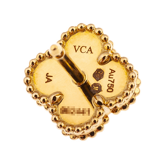 ヴァンクリーフ＆アーペル スウィート アルハンブラ ピアス VCARA44900 イエローゴールド/ブラック 中古 サブカット 3枚目
