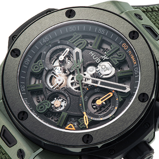 ウブロ ビッグバン リローデッド ダークグリーンセラミック 421.GM.1144.NR.RLD ブラック 新品 サブカット 1枚目