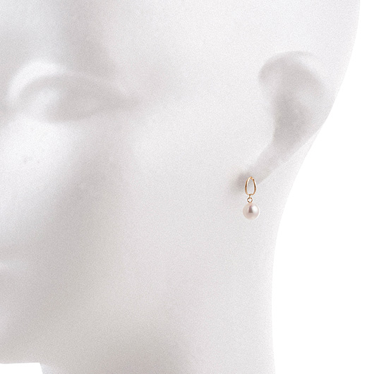 ノーブランド アコヤ真珠 ピアス 1466652 イエローゴールド/ホワイト 新品 サブカット 1枚目