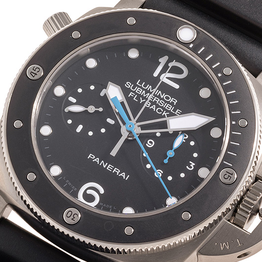 パネライ サブマーシブル 1950 クロノ フライバック PAM00615 ブラック 中古 サブカット 1枚目