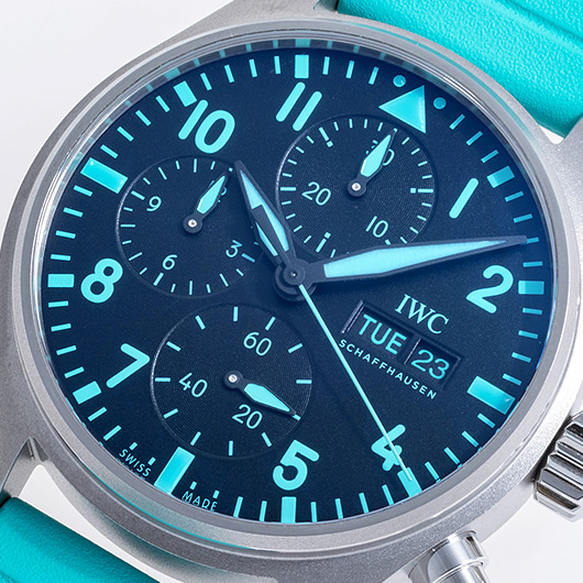 IWC パイロットウォッチ クロノグラフ 41 メルセデス AMG ペトロナス フォーミュラワン チーム IW388108 ブラック/ターコイズ 新品 サブカット 1枚目