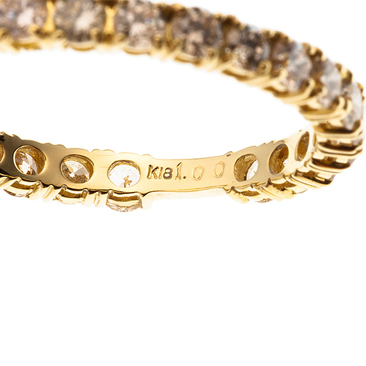 ノーブランド ダイヤモンド エタニティ リング 4926010 イエローゴールド/シルバー 新品 サブカット 3枚目