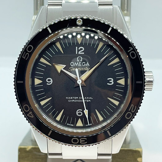 美品 OMEGA オメガ ダイナミック 尾錠付き ブラック OMEGA オメガ 311.92.44.30.01.002 ダークサイドオブザムーン