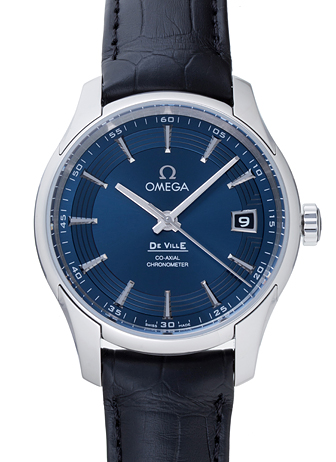 オメガ デ・ヴィル コーアクシャル アワービジョン 431.33.41.21.03.001 ブルー 新品