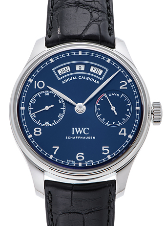 IWC ポルトギーゼ アニュアルカレンダー IW503502 ブルー USED