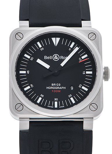 ベル＆ロス BR03-92 ホログラフ BR0392-HOR-BLC/SRB ブラック USED