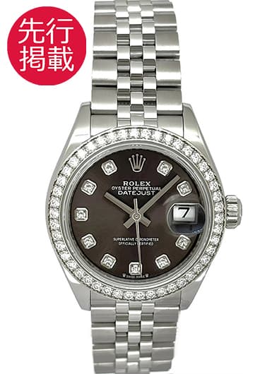 ロレックス デイトジャスト 28 279384RBR グレー 中古