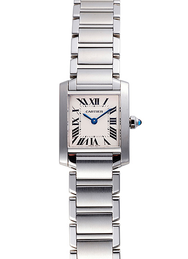 カルティエ タンクフランセーズSM W51008Q3 ホワイト 中古