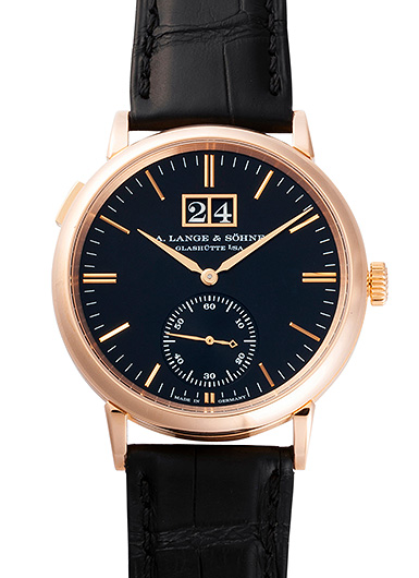 ランゲ＆ゾーネ サクソニア アウトサイズ デイト 381.031 ブラック 中古