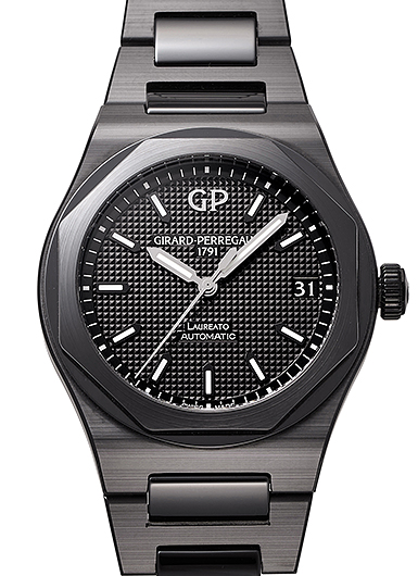 ジラールペルゴ ロレアート 81010-32-631-32A ブラック 中古