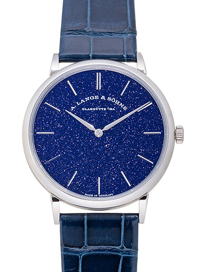 ランゲ＆ゾーネ サクソニア フラッハ 205.086 ブルー 中古