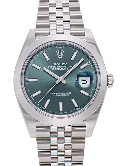 ロレックス デイトジャスト41 126300 ミントグリーン 未使用品