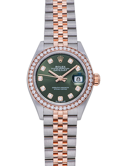 ロレックス デイトジャスト 28 279381RBR オリーブグリーン 新品