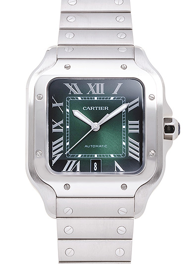 カルティエ サントス ドゥ カルティエ LM WSSA0062 グリーン 中古