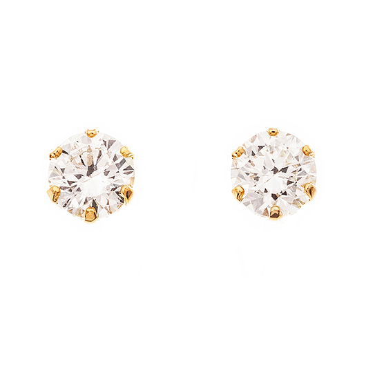 ノーブランド ダイヤモンド ピアス 4713790 イエローゴールド 新品