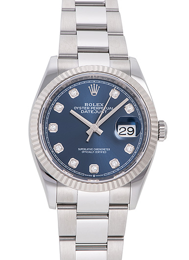 ロレックス デイトジャスト 126234G ブルー 中古