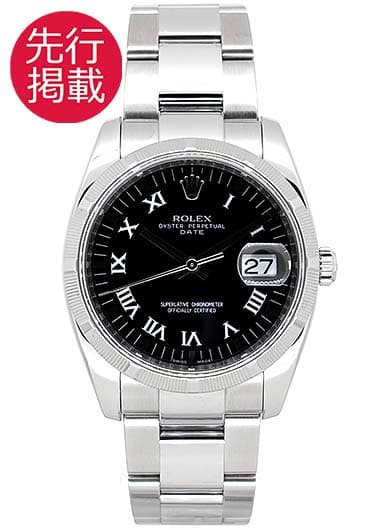 ロレックス オイスター パーペチュアル デイト 115210 ブラック 中古