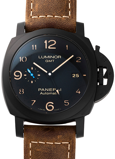 パネライ ルミノール1950 3デイズ GMT セラミカ PAM01441 ブラック 中古