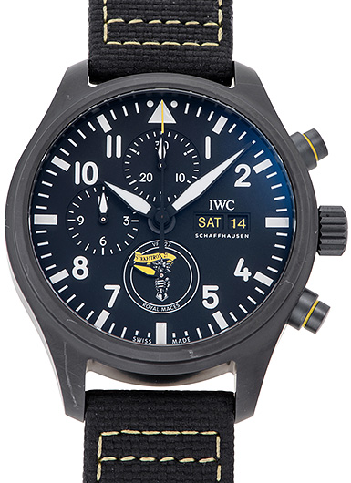 IWC パイロットウォッチ クロノグラフ ロイヤル メイセス IW389107 ブラック 中古