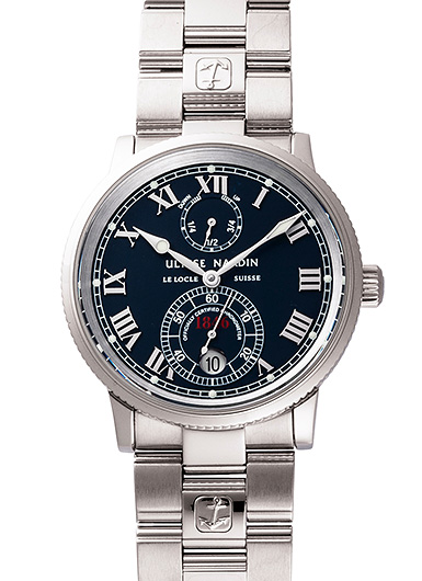 ユリス・ナルダン マリーン クロノメーター 1846 263-22M-7/33GR ブルー 中古