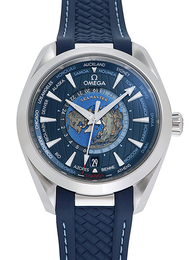 オメガ シーマスター アクアテラ GMT ワールドタイマー 220.12.43.22.03.001 ブルー 新品