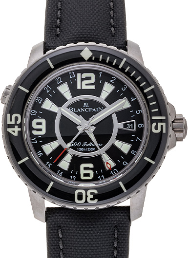 ブランパン フィフティ ファゾムス 500 GMT 50021-12B30-52B ブラック 中古