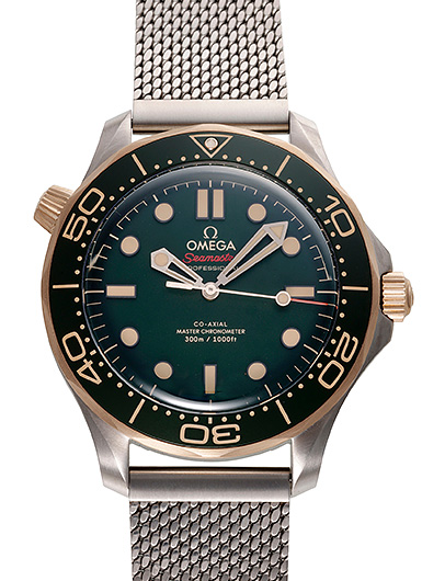 オメガ シーマスター ダイバー 300M コーアクシャル マスタークロノメーター 210.90.42.20.10.001 グリーン 中古