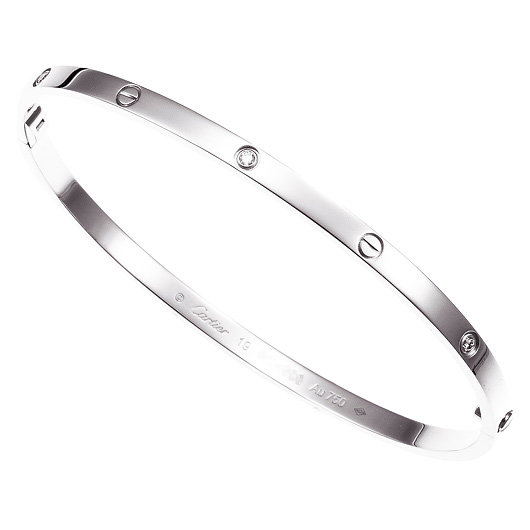 カルティエ ラブ ブレスレット SM ホワイトゴールド 中古