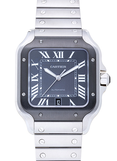 カルティエ サントス ドゥ カルティエ ウォッチ LM WSSA0037 グレー 中古