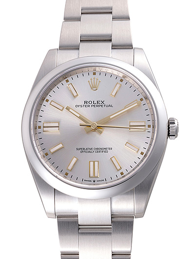ロレックス オイスター パーペチュアル 41 124300 シルバー 中古